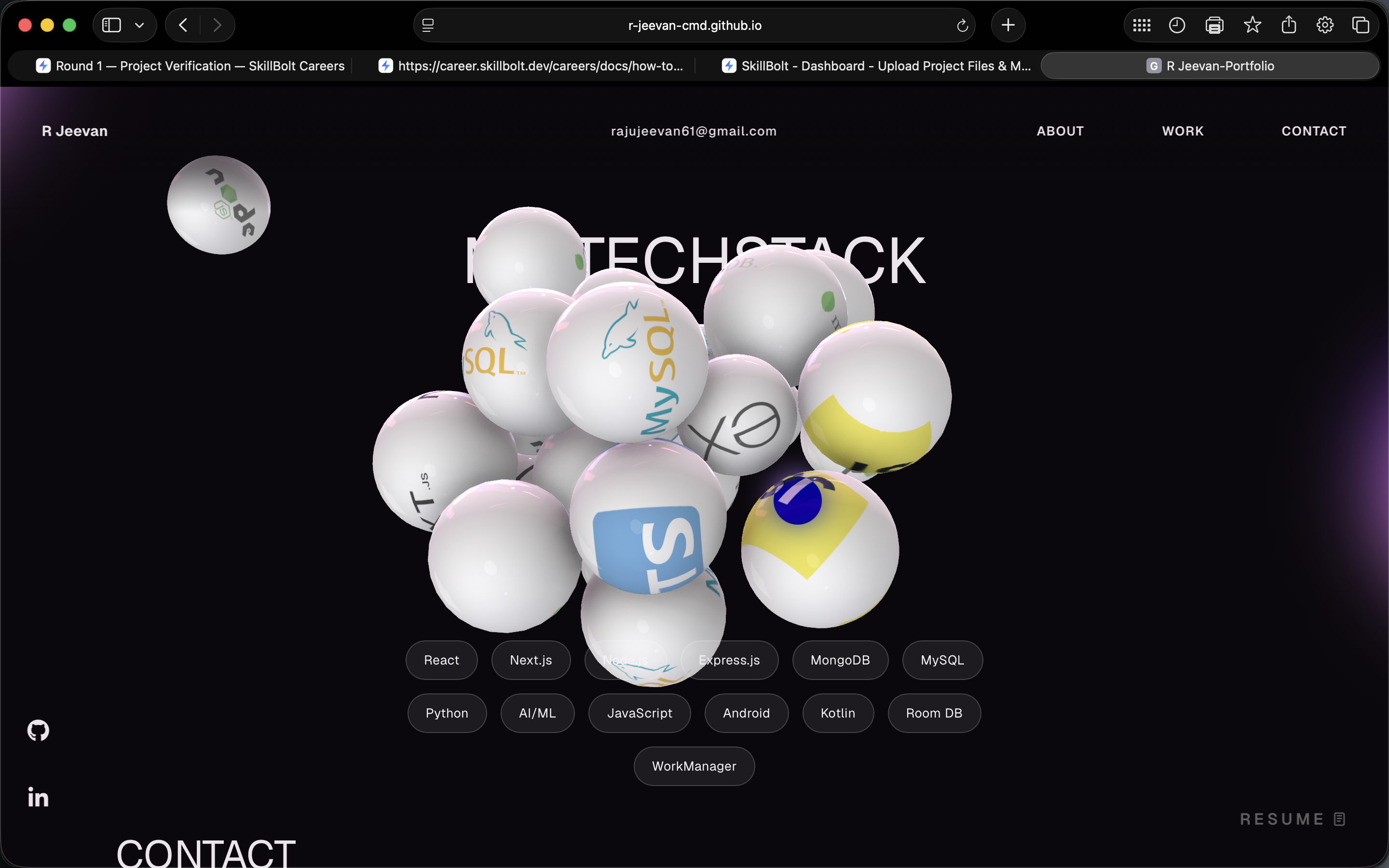 Modern Developer Portfolio Website - Screenshot 1