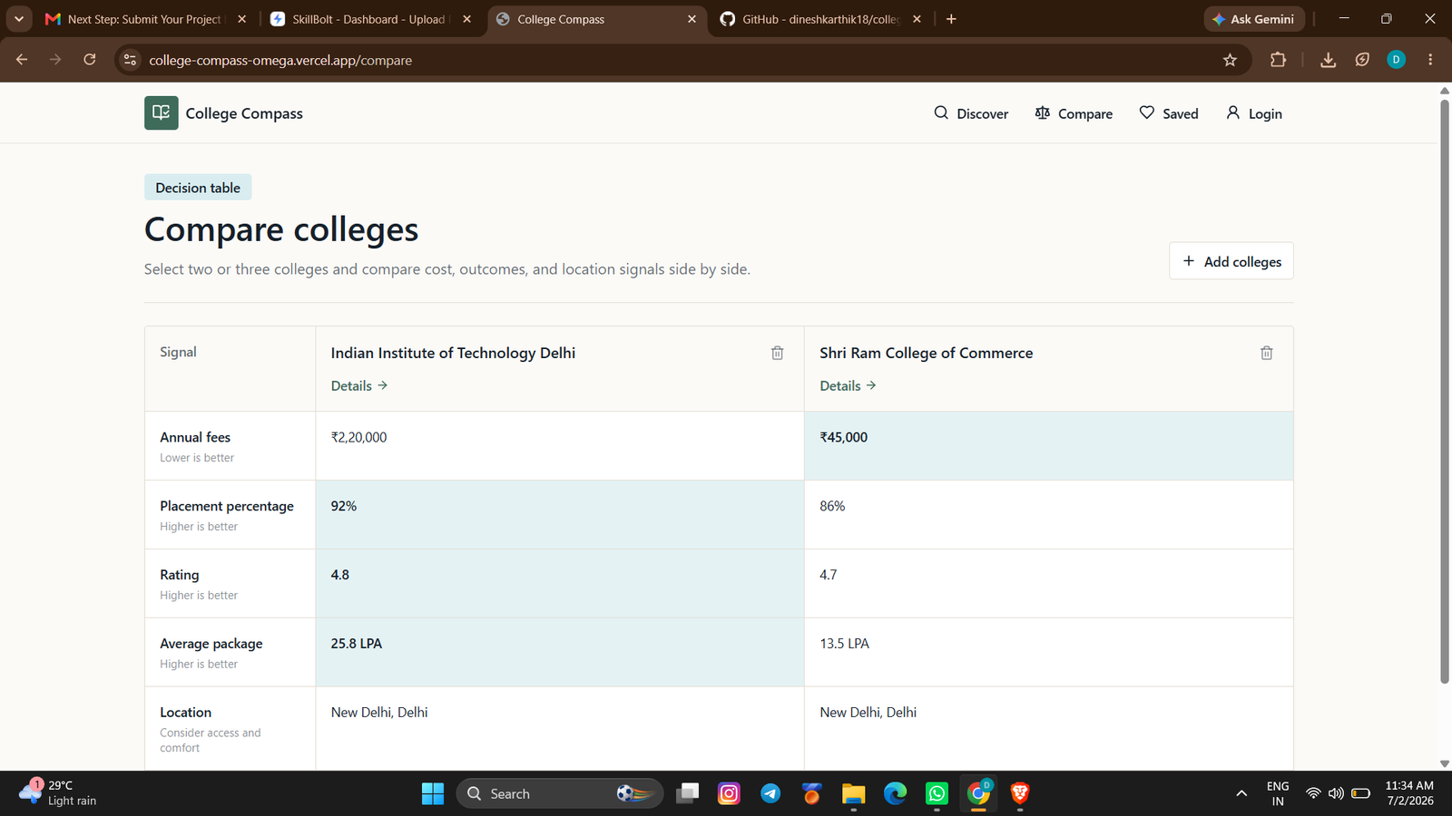 College compass - Screenshot 4