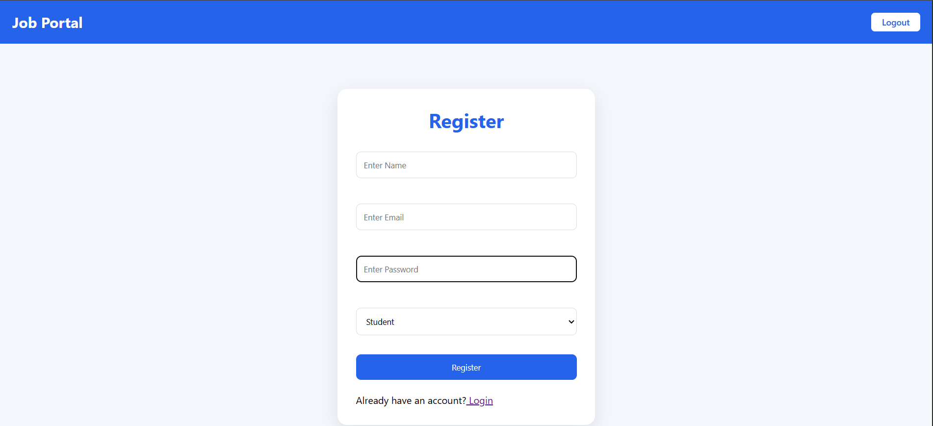 Full-Stack Job & Internship Portal (MERN) - Screenshot 1