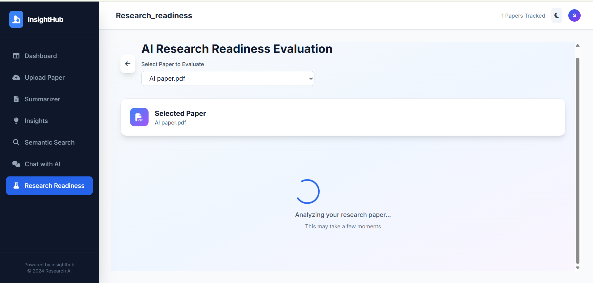 AI Powered Research Paper Summarizer and Insight Extraction - Screenshot 4