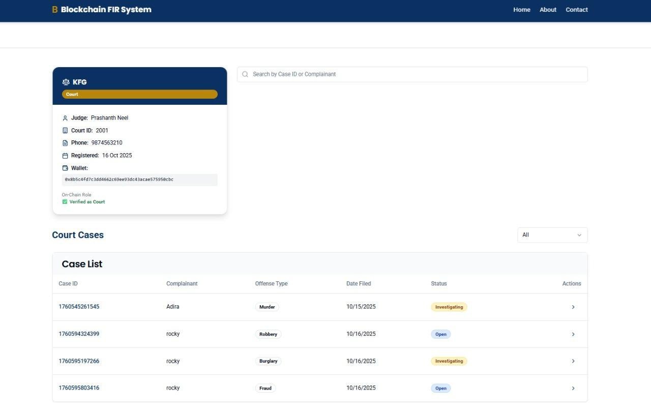 Police Record Management Using Private Ethereum Blockchain - Screenshot 5