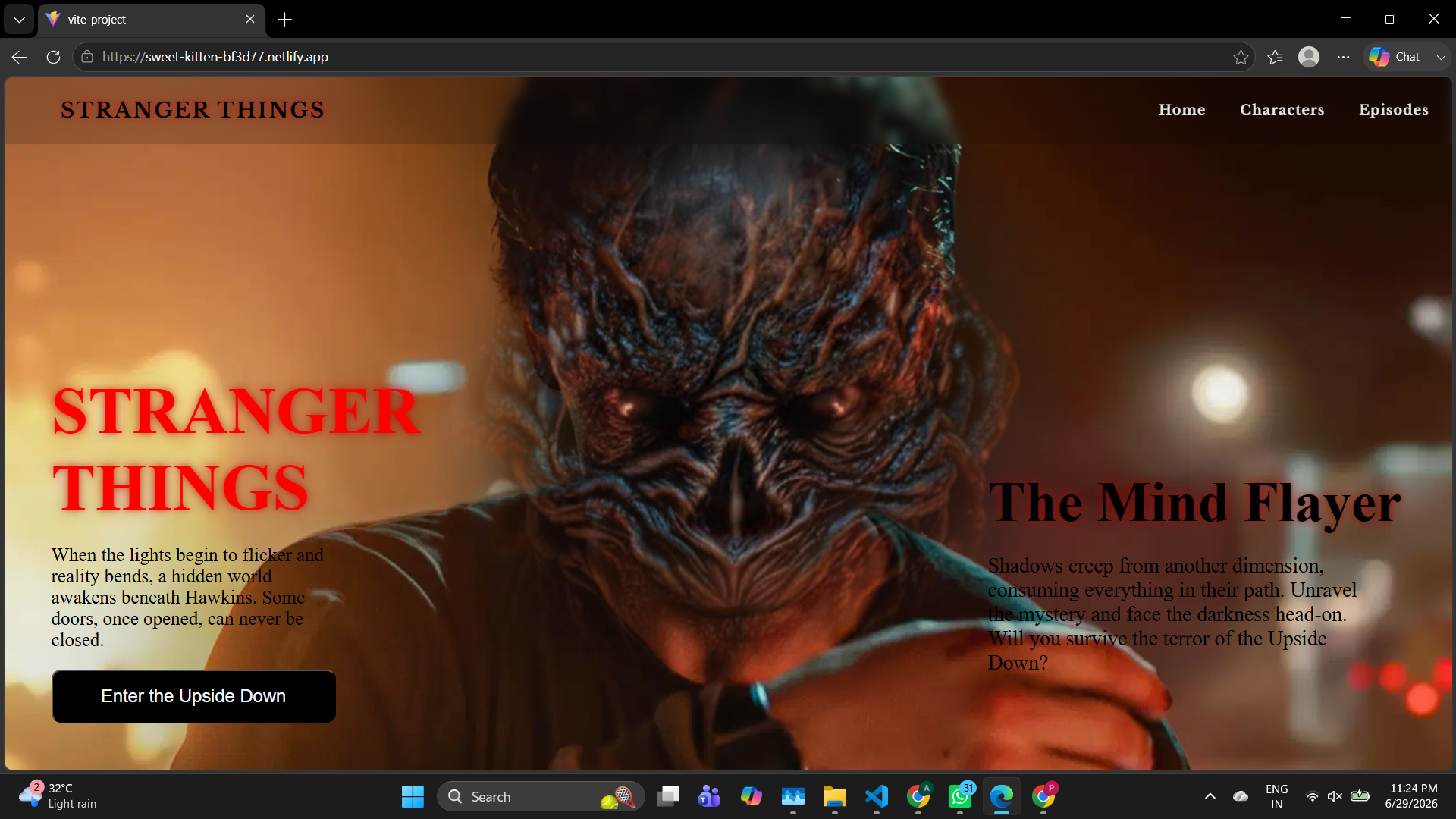 Full stack  stranger things - Screenshot 2
