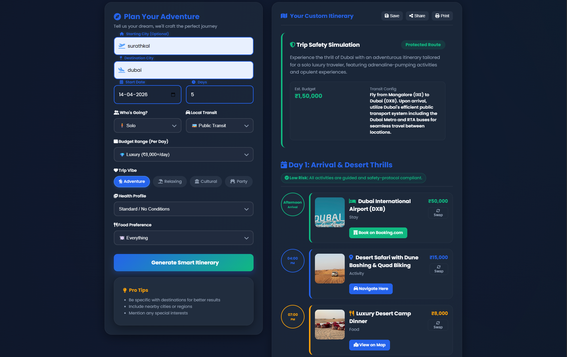 SafeNav: AI-Powered Travel Safety Platform - Screenshot 3