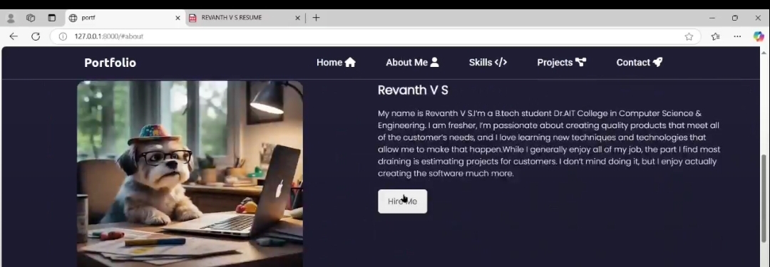 Personal Portfolio - Screenshot 2
