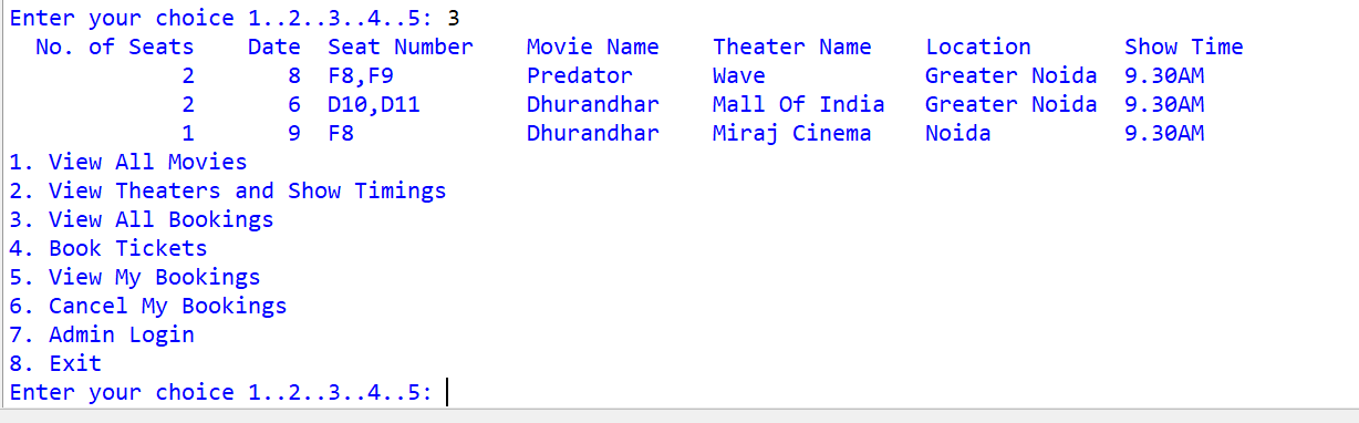 Movie Ticket Booking project - Screenshot 4
