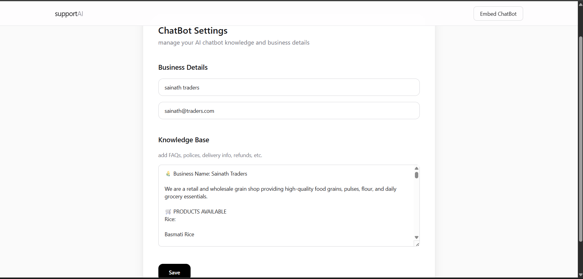 Customer Support AI - Screenshot 3