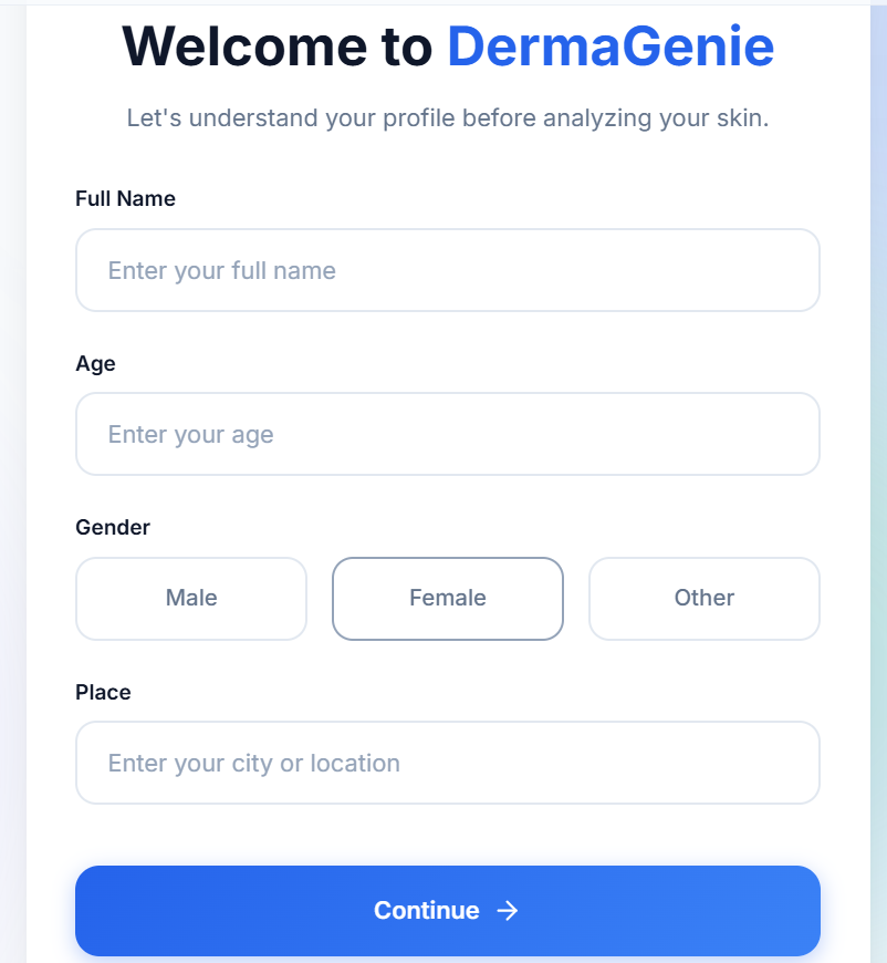 DermaGenie– AI-Powered Skincare Intelligence Platform - Screenshot 4