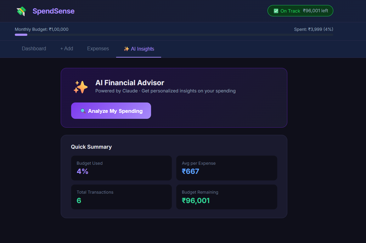 SpendSense - AI-Powered Expense Tracker - Screenshot 3