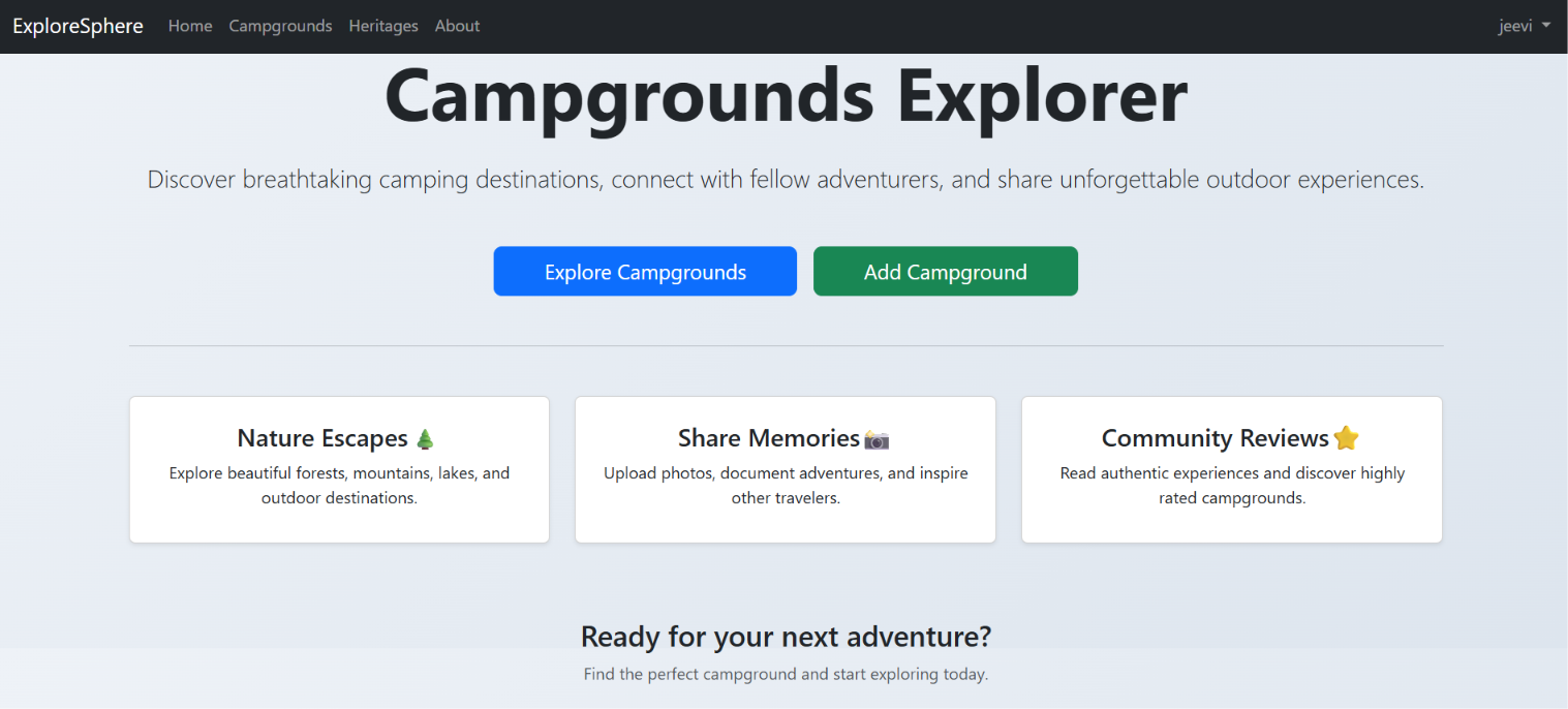 ExploreSphere - Full-Stack Travel & Heritage Discovery Platform - Screenshot 3