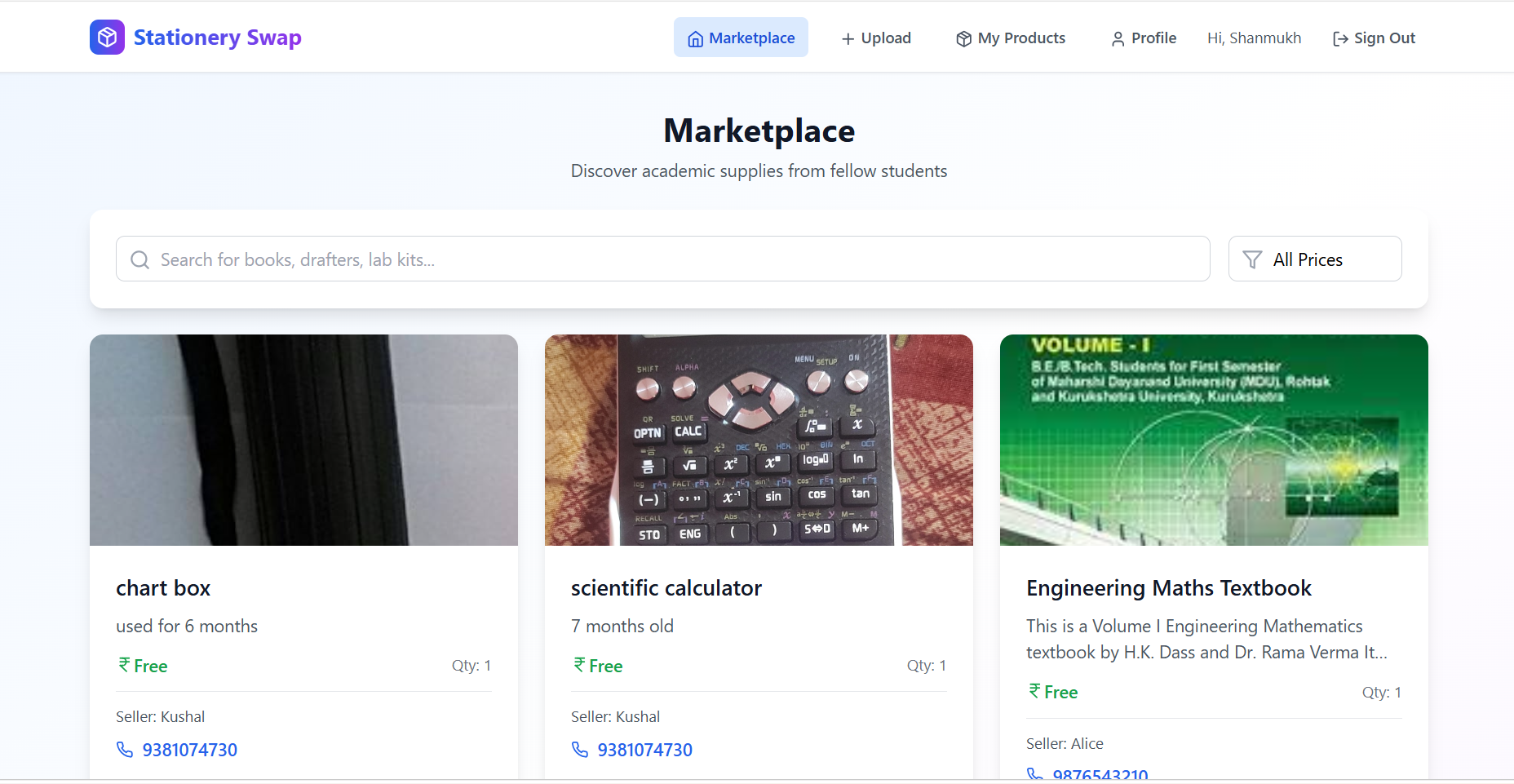 Stationery Swap – Student Marketplace for Buying & Selling Stationery - Screenshot 4