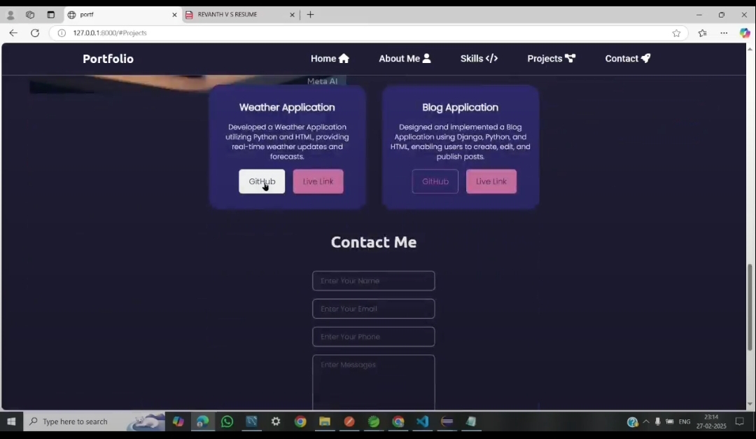 Personal Portfolio - Screenshot 4