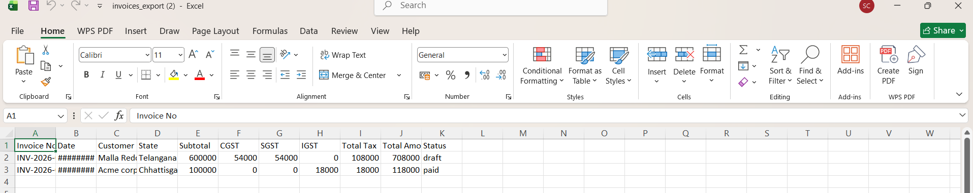 GST Billing System with PDF Invoice Generator - Screenshot 5