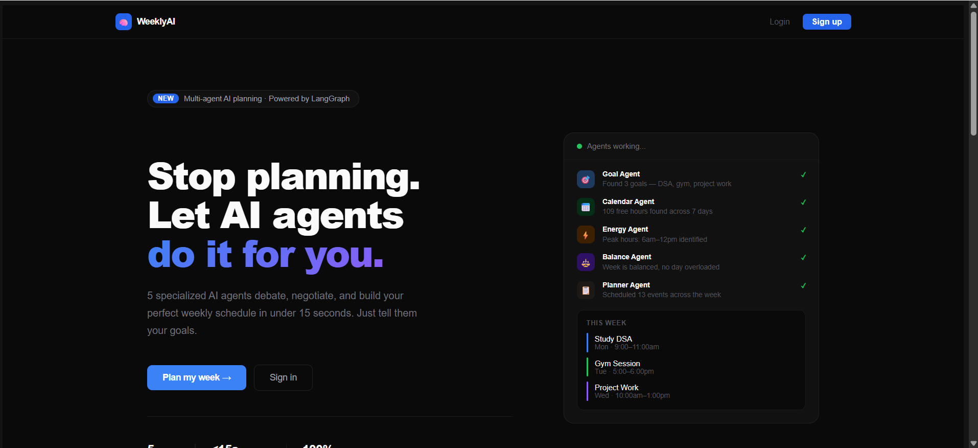 Multi-agent-AI-weekly-planner - Screenshot 4