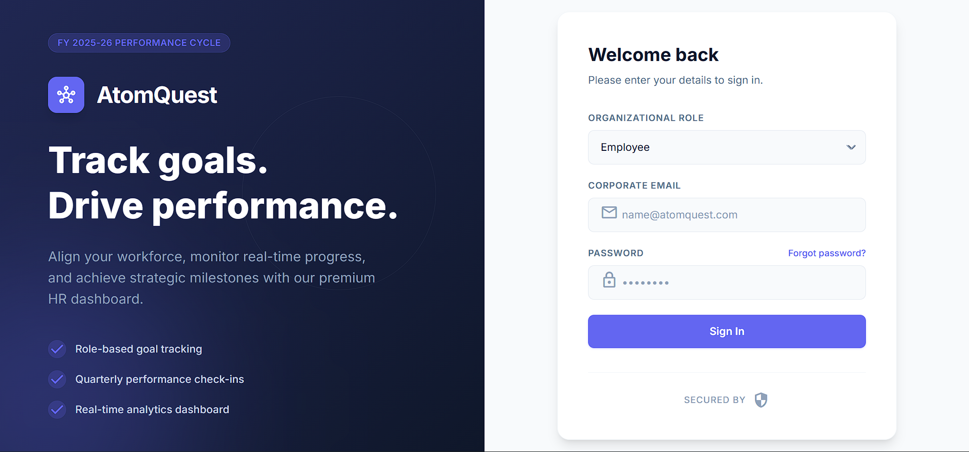 Full-Stack Performance Tracking Portal with Next.js & Supabase - Screenshot 4