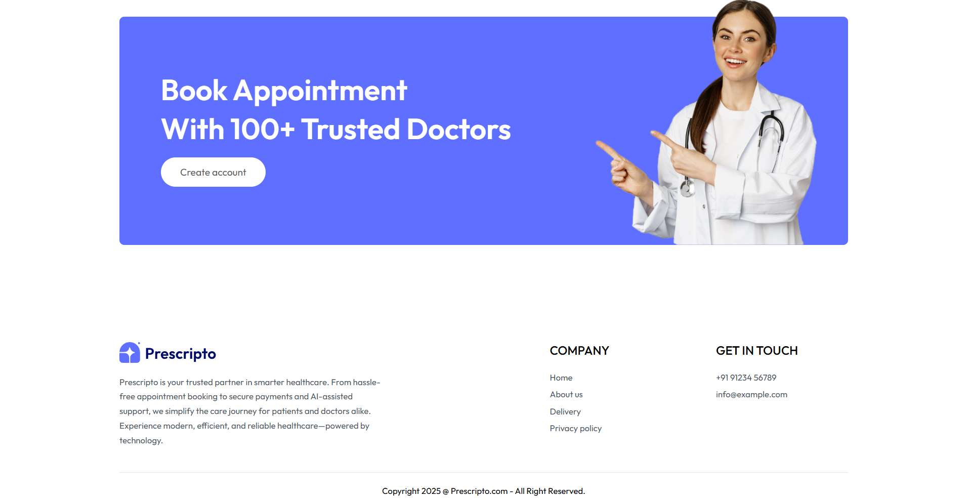 Prescripto – Full-Stack Doctor Appointment System - Screenshot 3