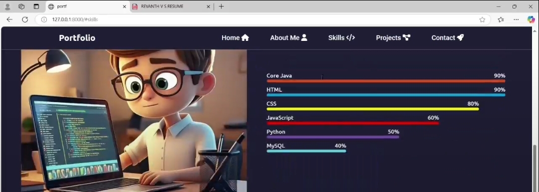 Personal Portfolio - Screenshot 3