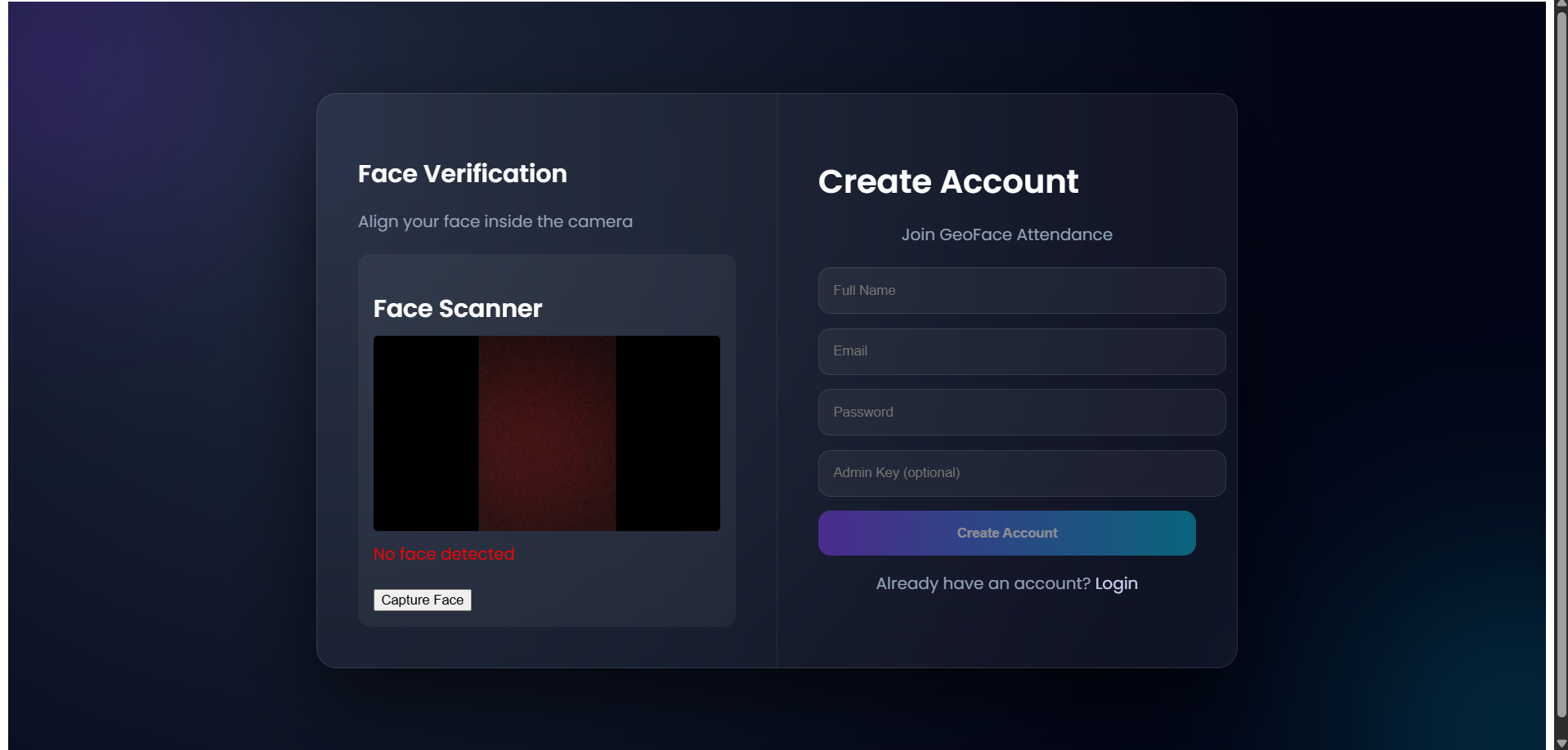 Geo Face Attendance System - Screenshot 2