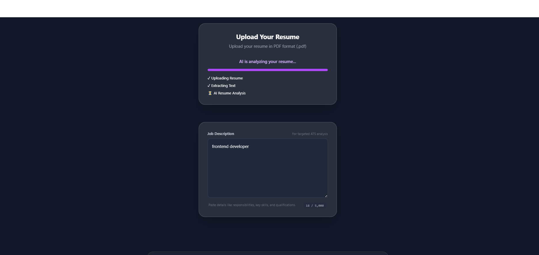 AI Resume Analyzer & Optimizer - Screenshot 2