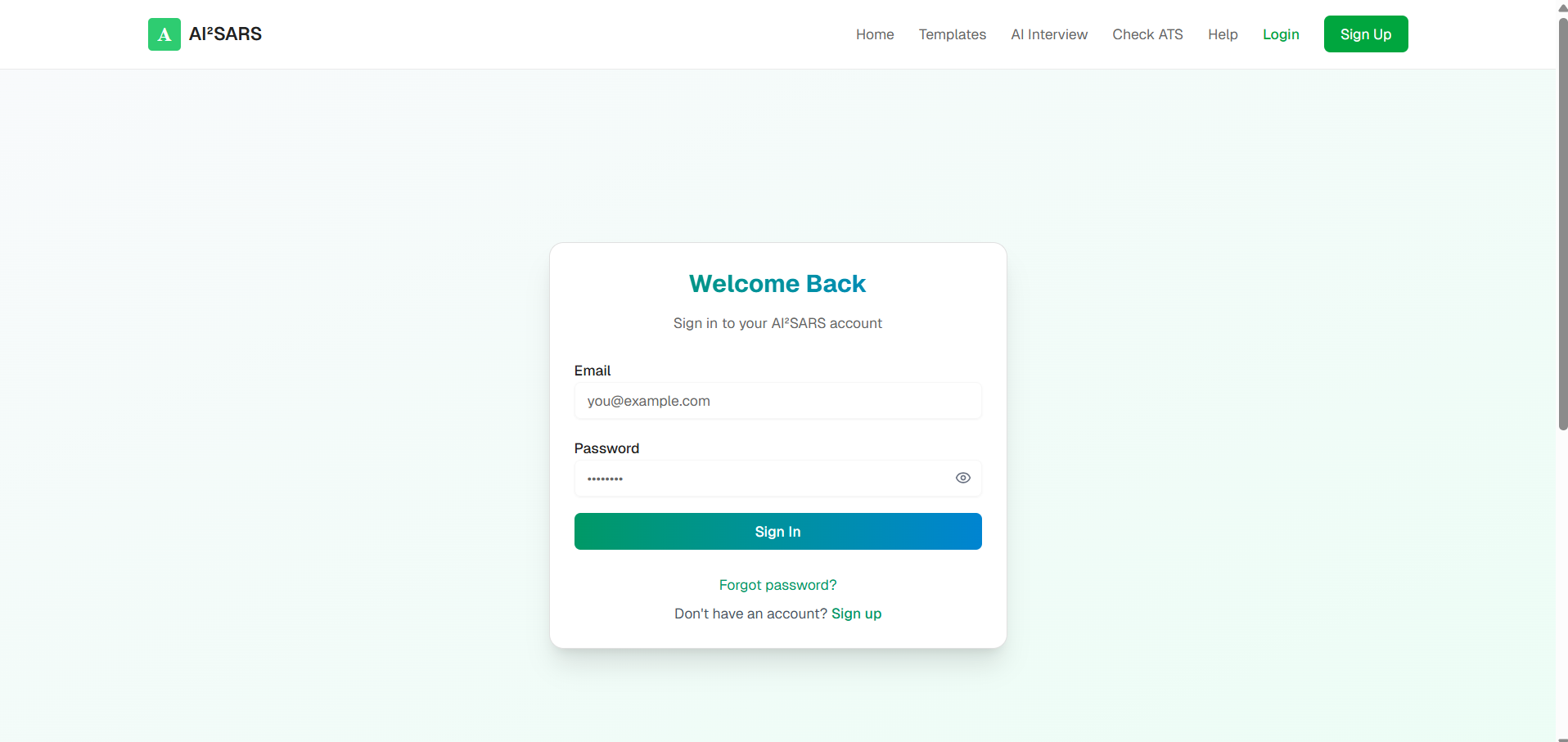 AN AI-ENABLED INTERVIEW SIMULATION AND ATS COMPATIBLE RESUME SYSTEM - Screenshot 3