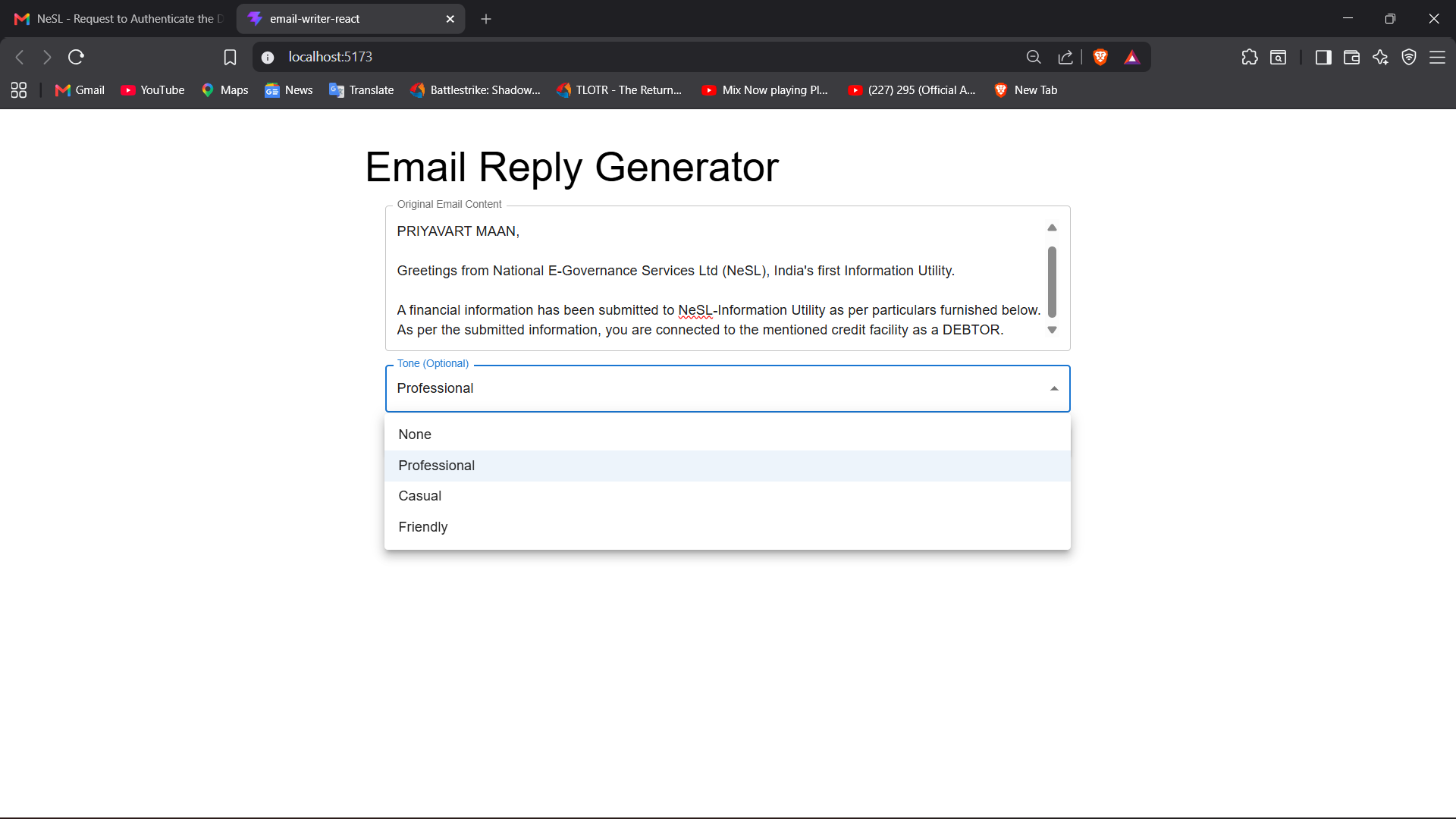 https://email-writer-react-beta.vercel.app/ - Screenshot 1