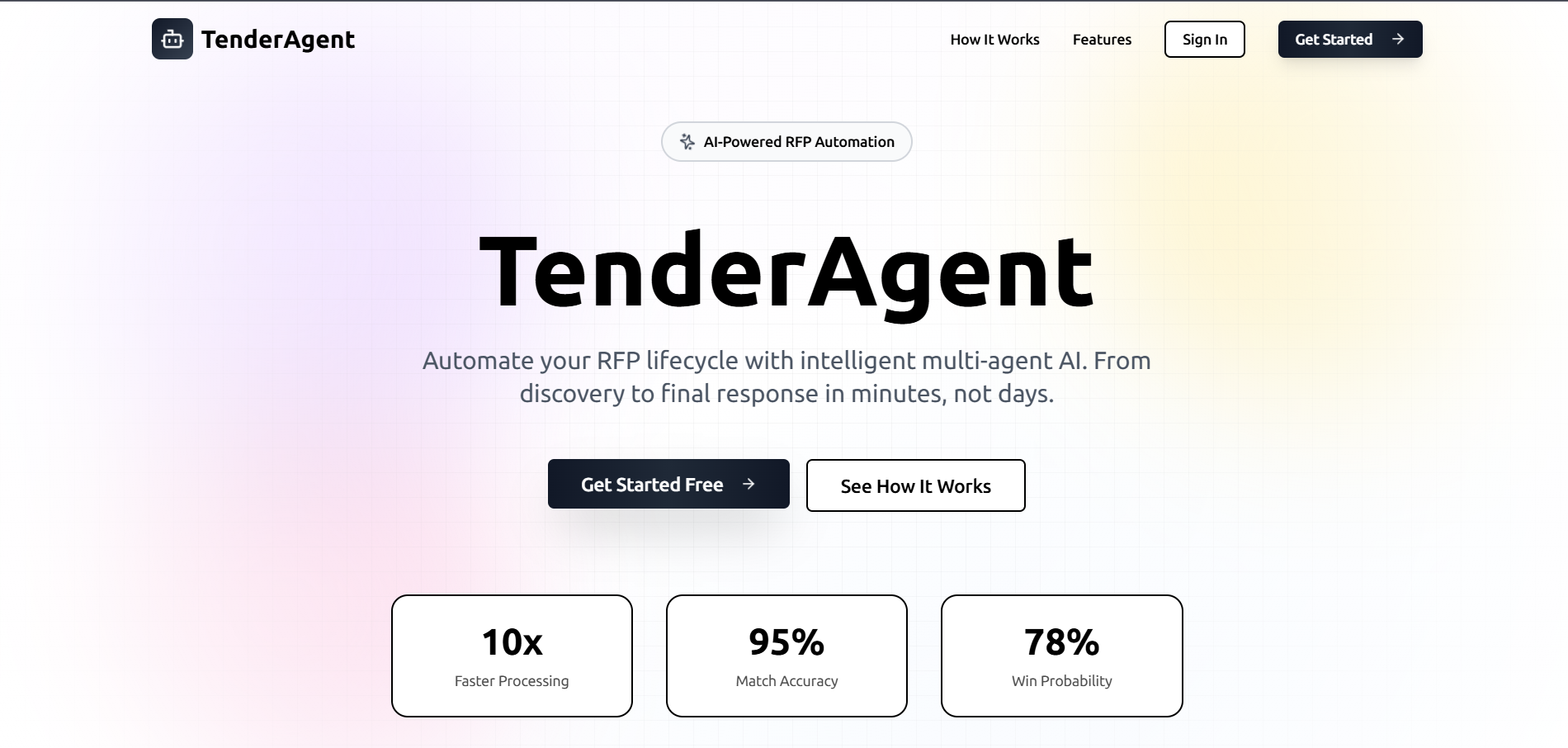 AI-Powered Tender Intelligence System - Screenshot 1