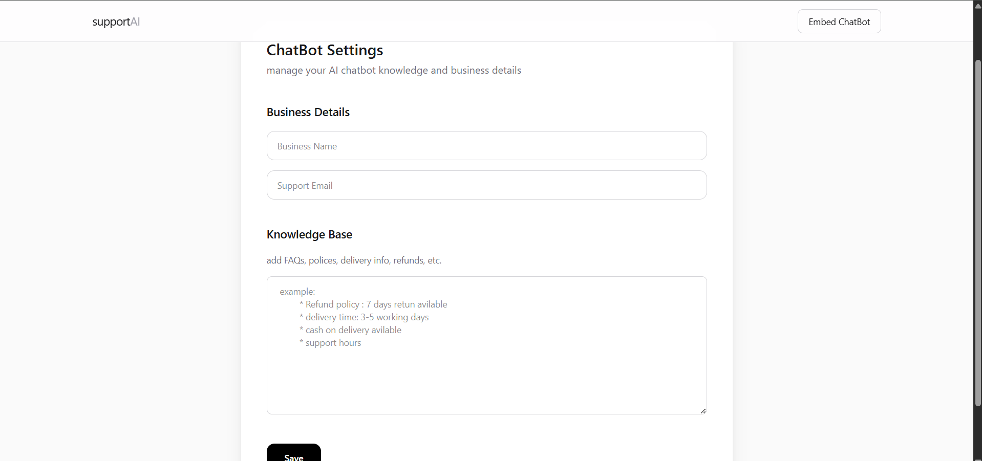 Customer Support AI - Screenshot 2
