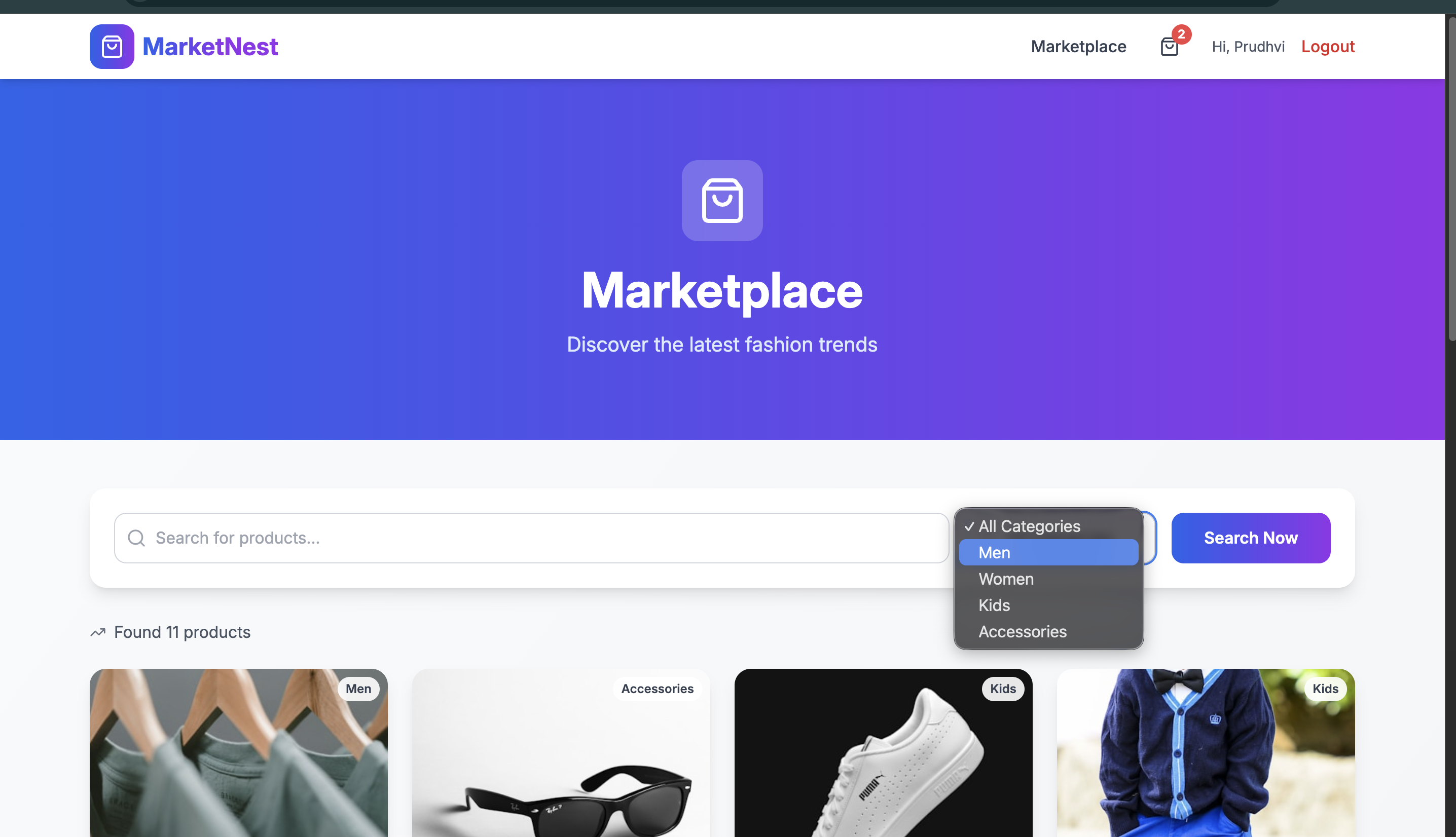 Full-Stack E-Commerce Marketplace Website- MERN Stack - Screenshot 4