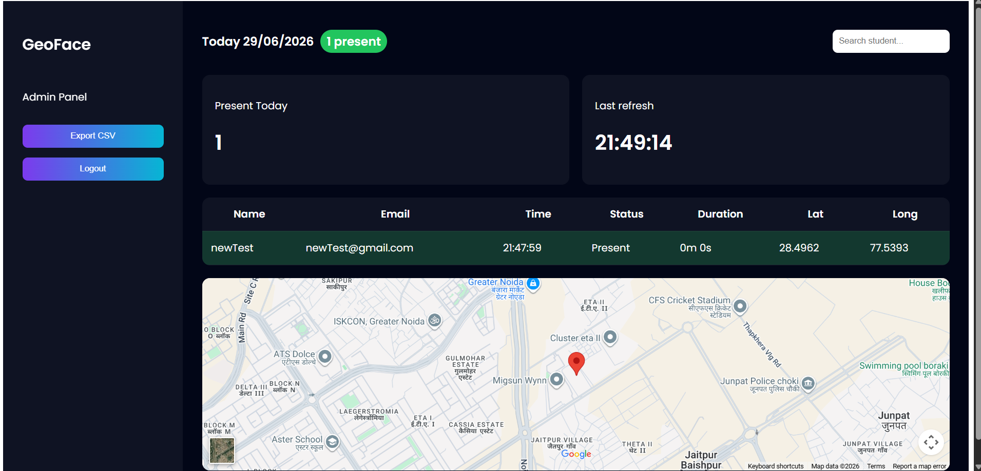 Geo Face Attendance System - Screenshot 5