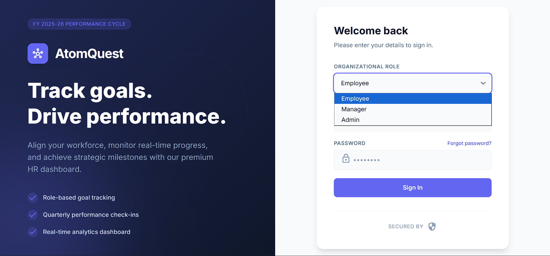 Full-Stack Performance Tracking Portal with Next.js & Supabase - Screenshot 5
