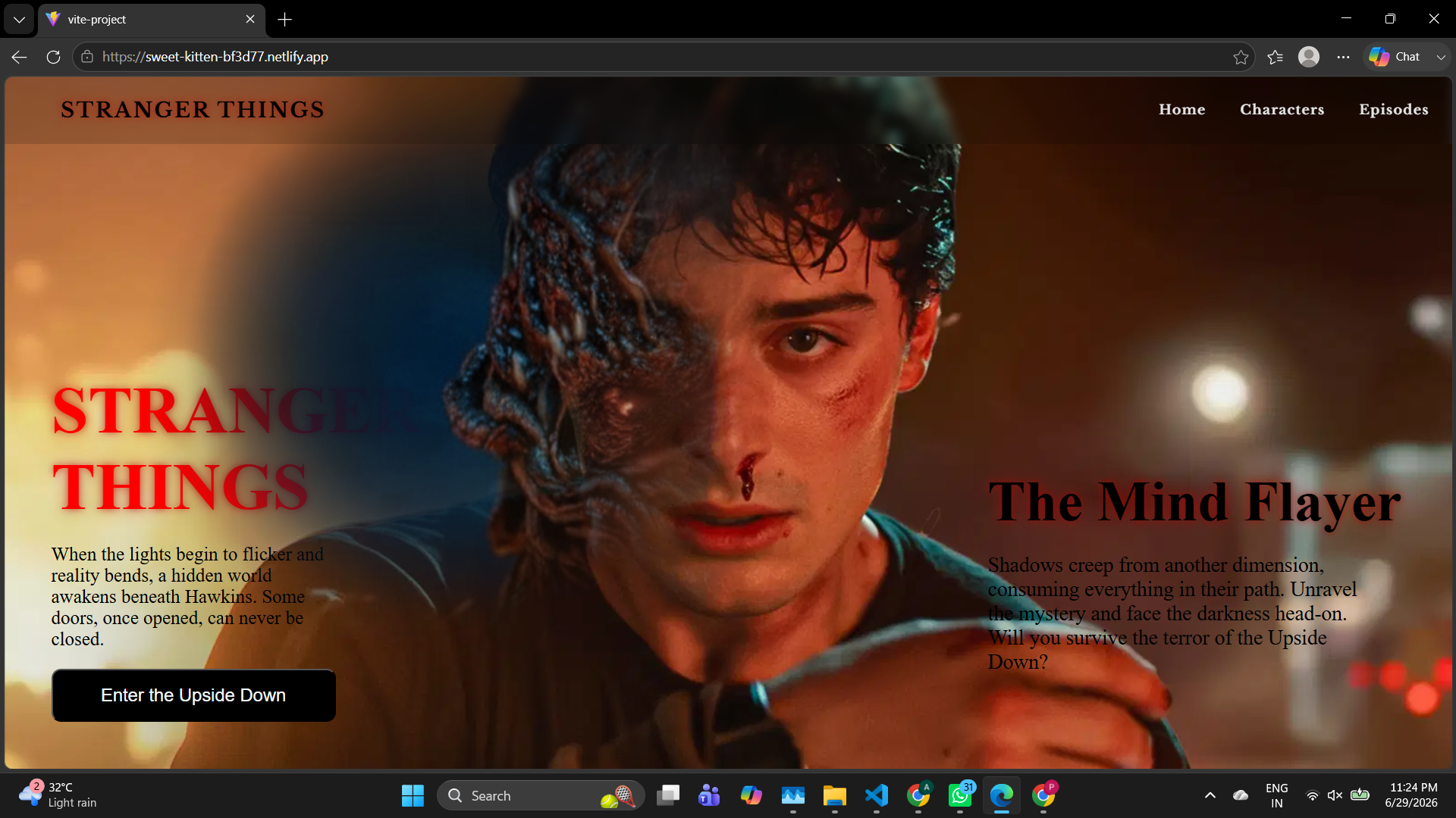 Full stack  stranger things - Screenshot 3