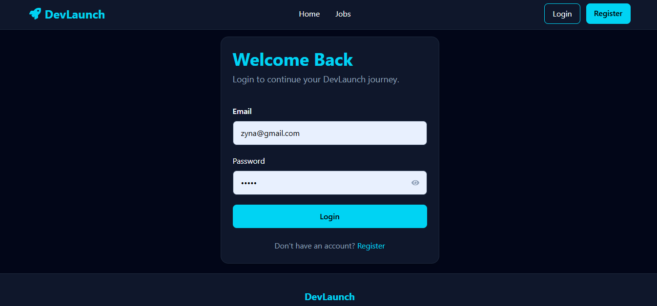 DevLaunch – Full Stack MERN Job Portal - Screenshot 1