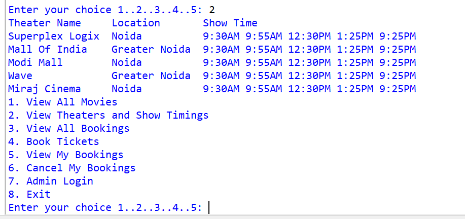 Movie Ticket Booking project - Screenshot 3