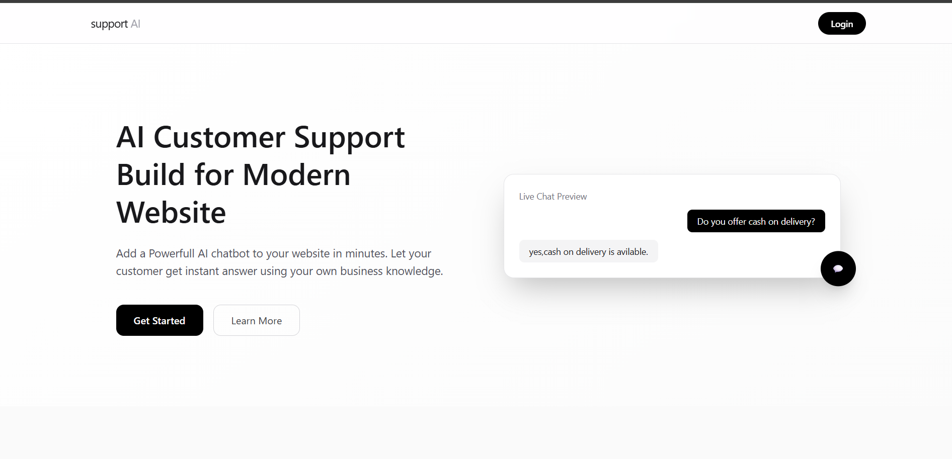 Customer Support AI - Screenshot 1