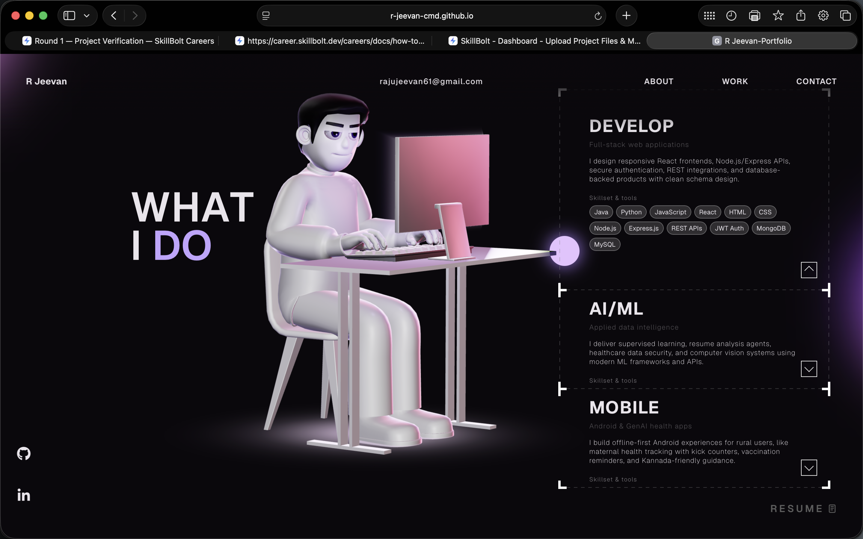 Modern Developer Portfolio Website - Screenshot 4