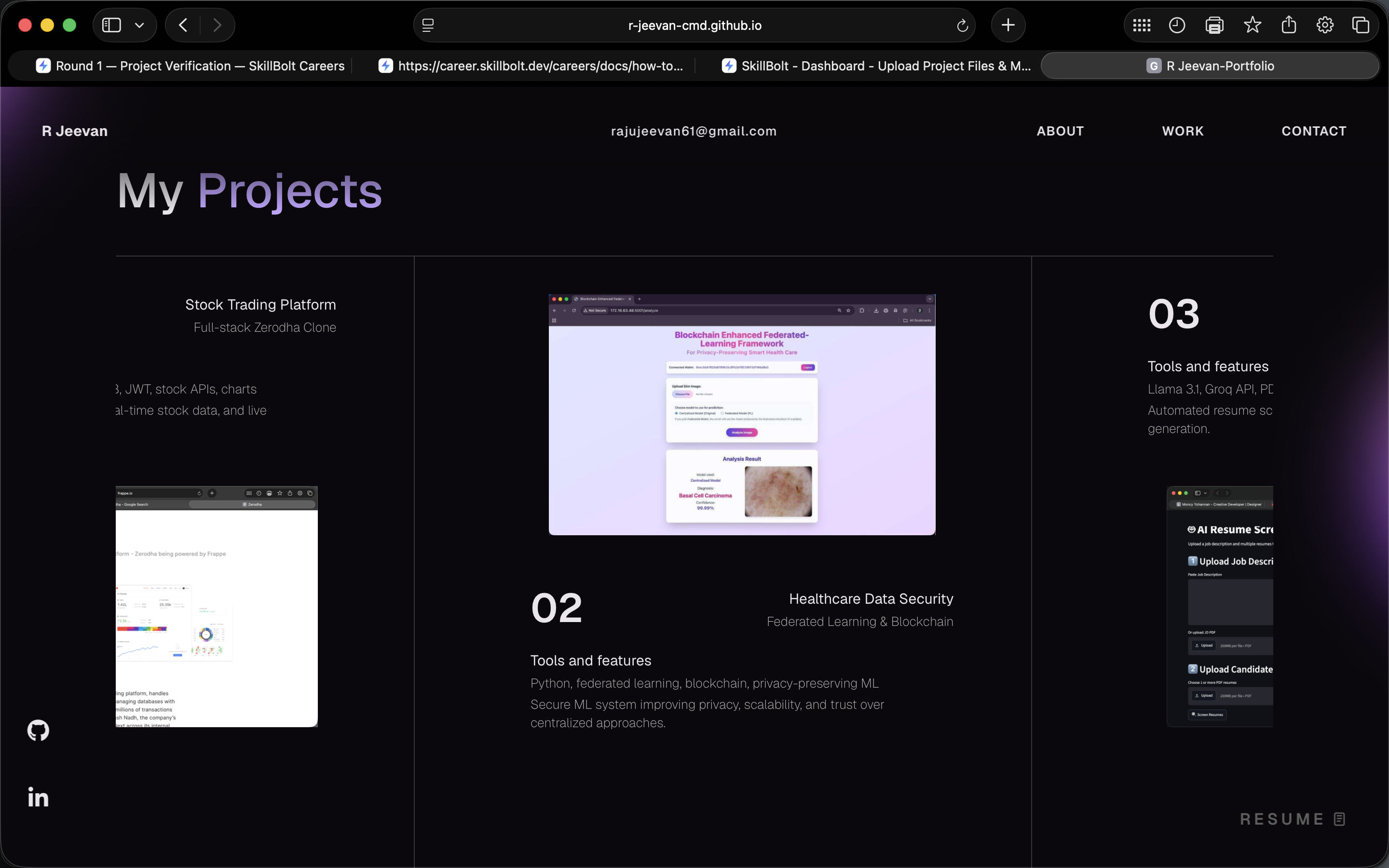 Modern Developer Portfolio Website - Screenshot 2
