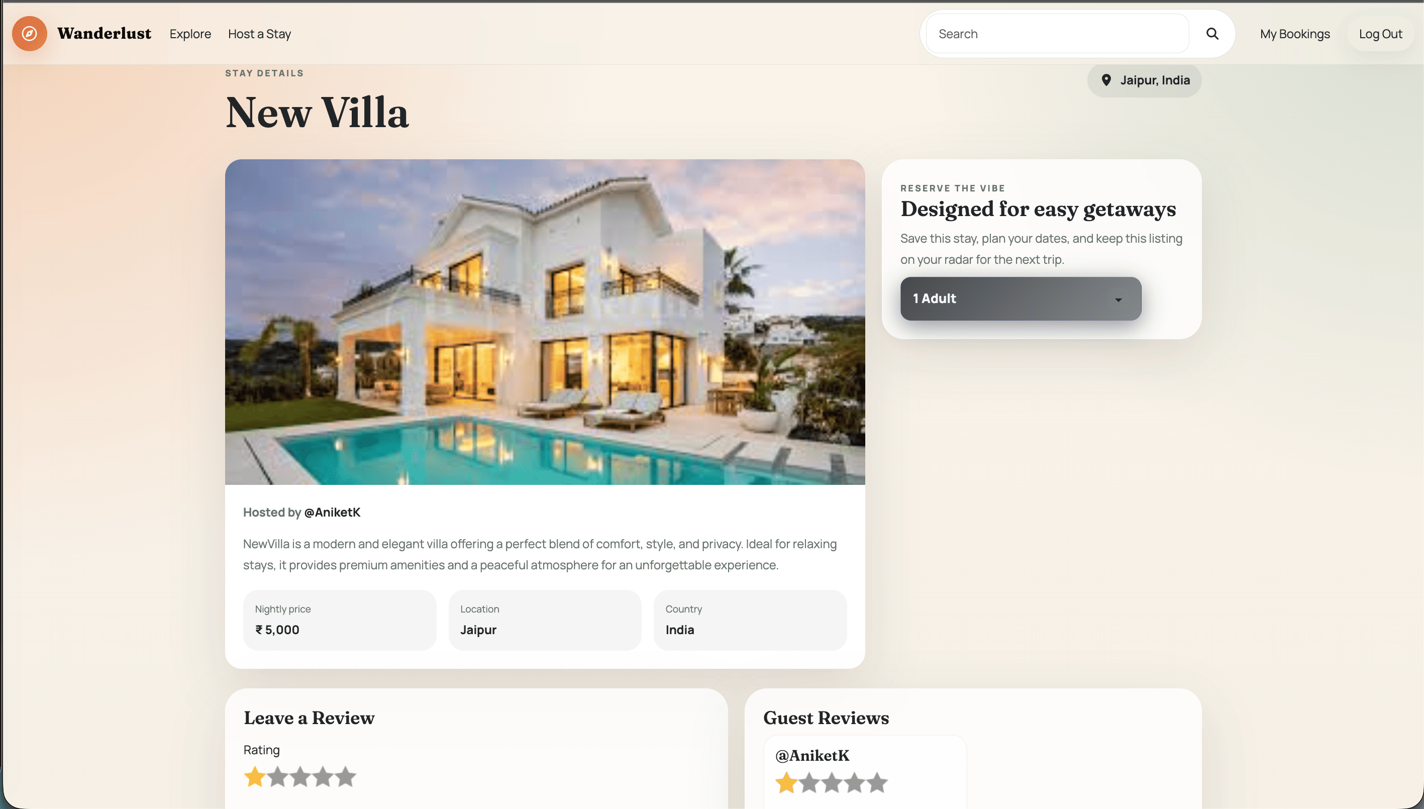 TripHaven – Travel Stay Booking Platform | MEN Stack using Ejs - Screenshot 5