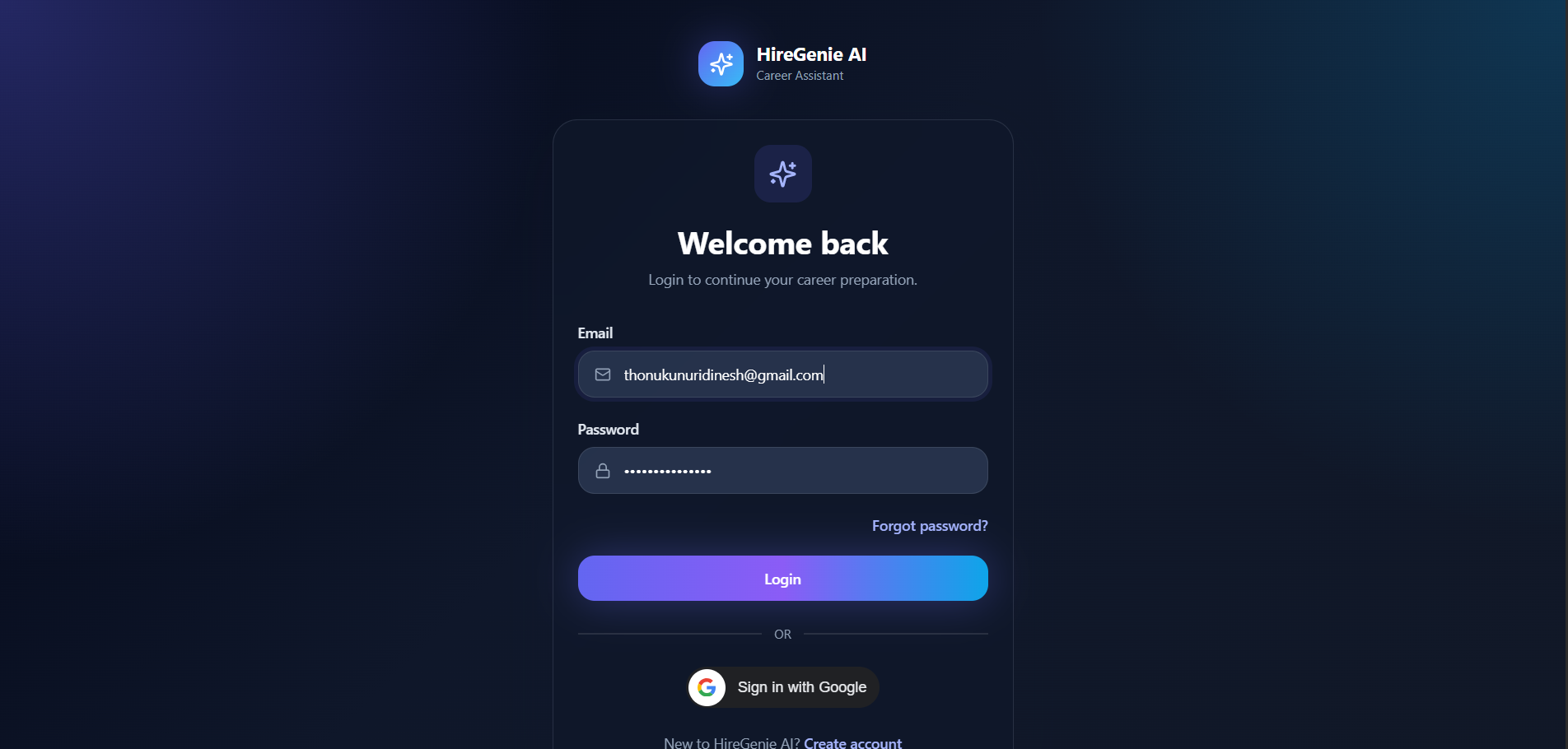 HireGenie AI Career Prep Platform with Django & React - Screenshot 2