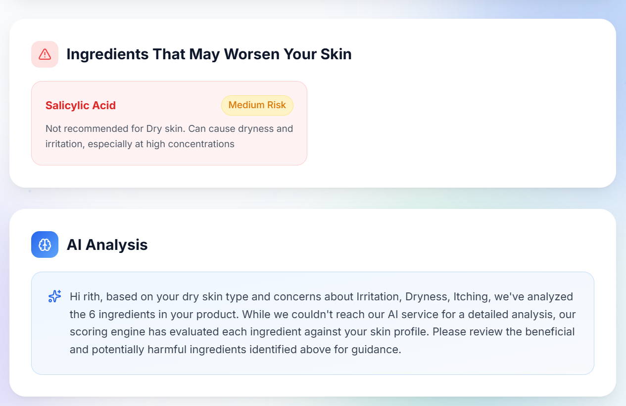 DermaGenie– AI-Powered Skincare Intelligence Platform - Screenshot 8