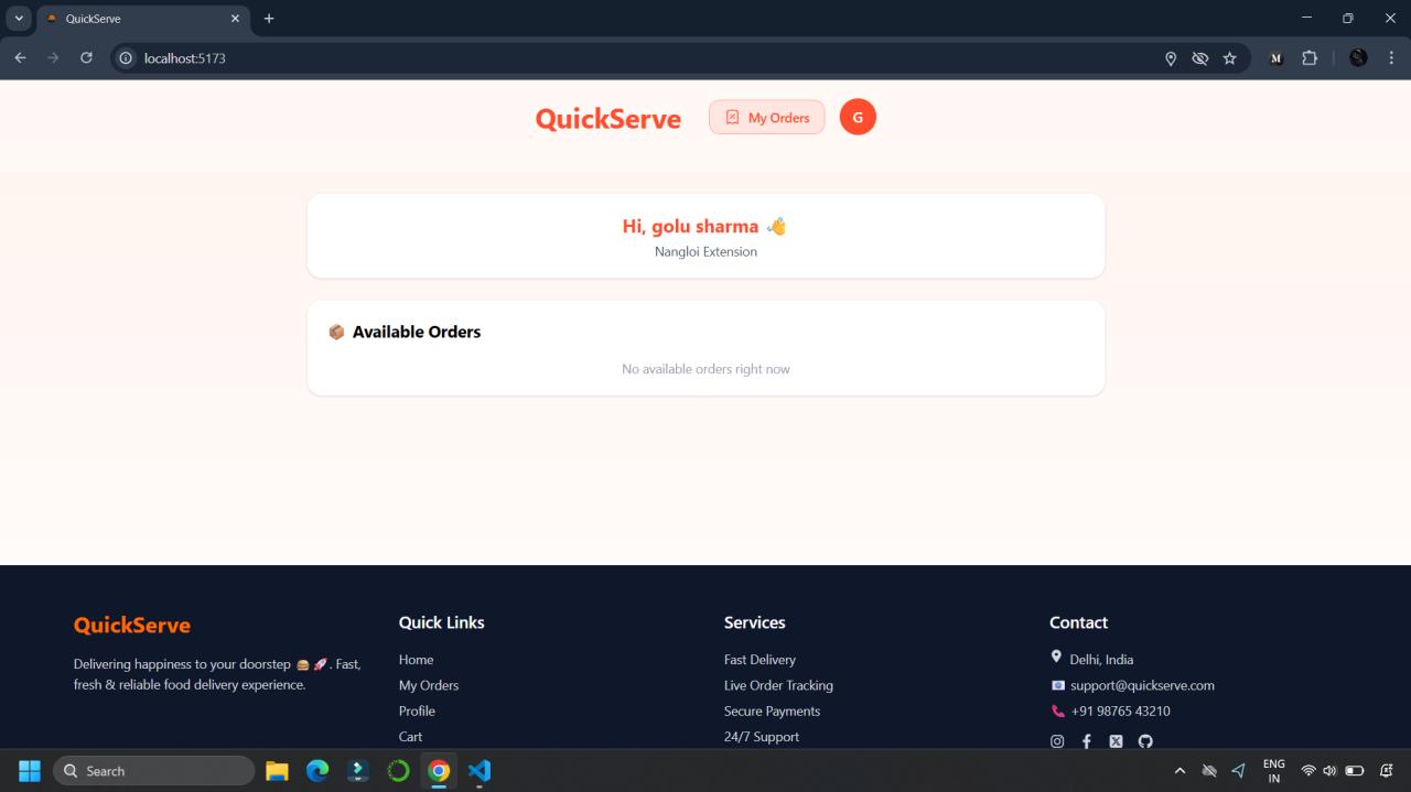Full-Stack Food Delivery webapp - Screenshot 5