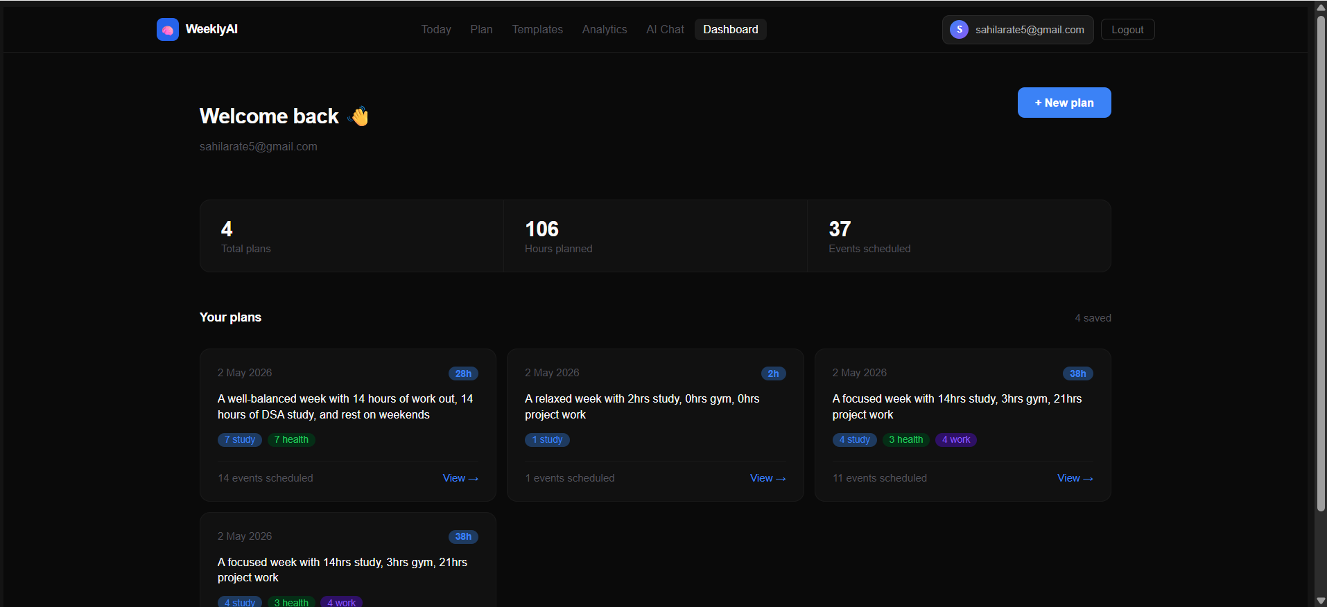 Multi-agent-AI-weekly-planner - Screenshot 3