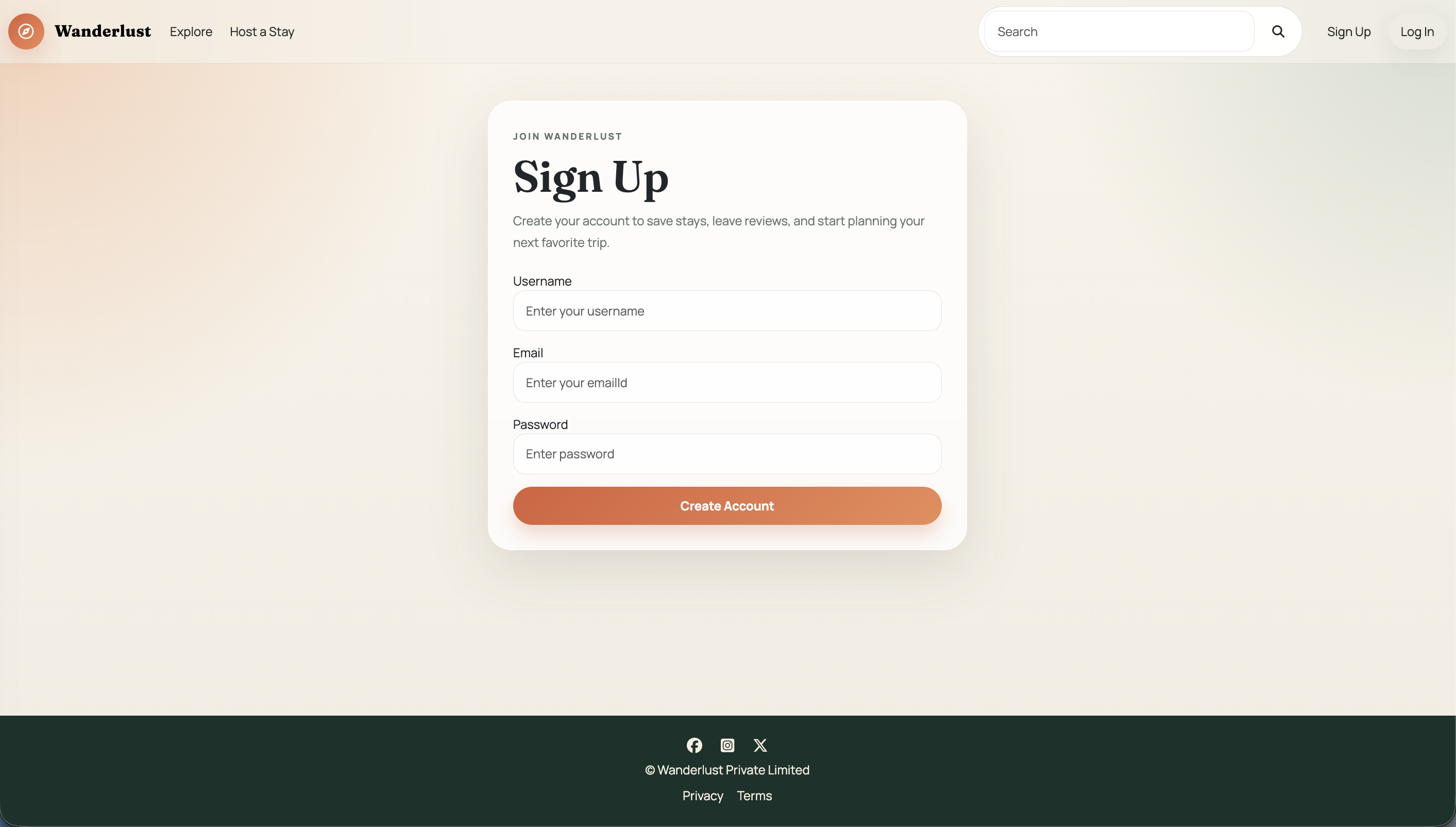 TripHaven – Travel Stay Booking Platform | MEN Stack using Ejs - Screenshot 1