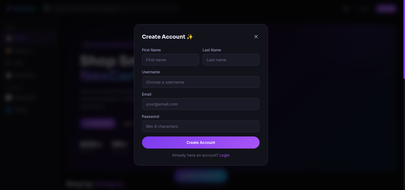 NexCart — Full-Stack E-Commerce Platform - Screenshot 1