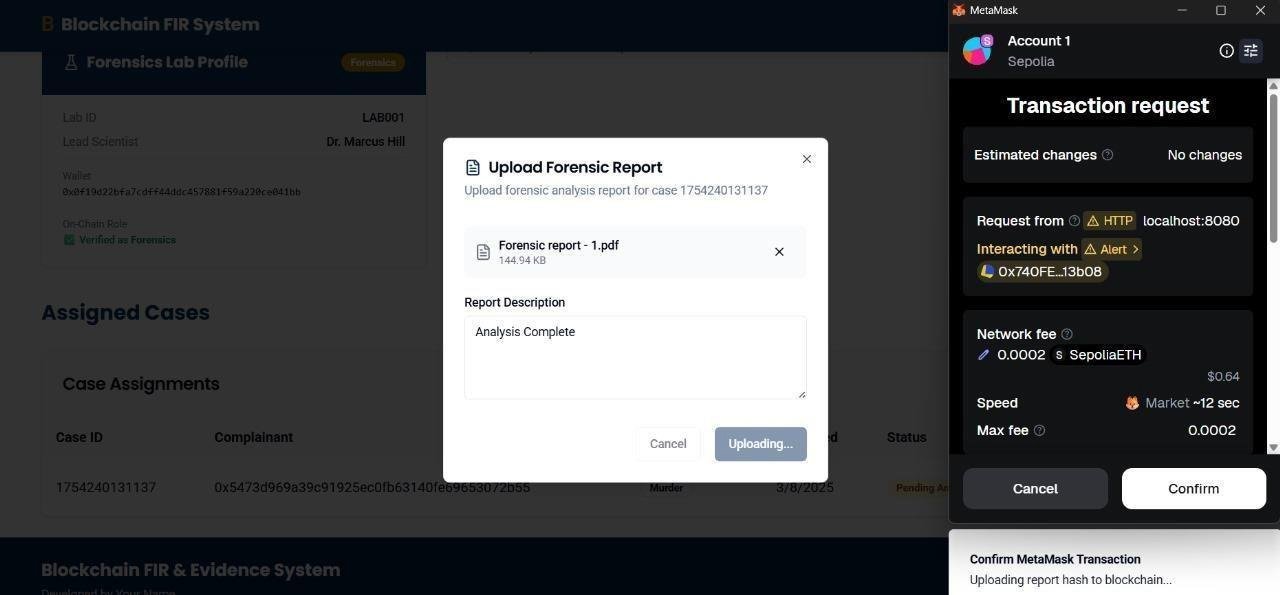 Police Record Management Using Private Ethereum Blockchain - Screenshot 4