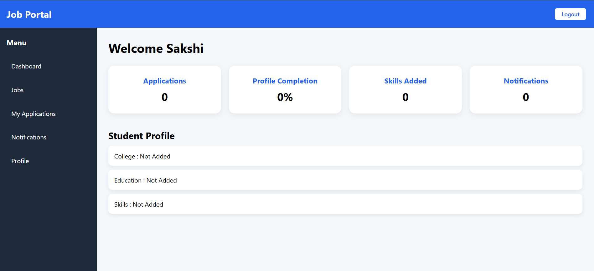Full-Stack Job & Internship Portal (MERN) - Screenshot 5