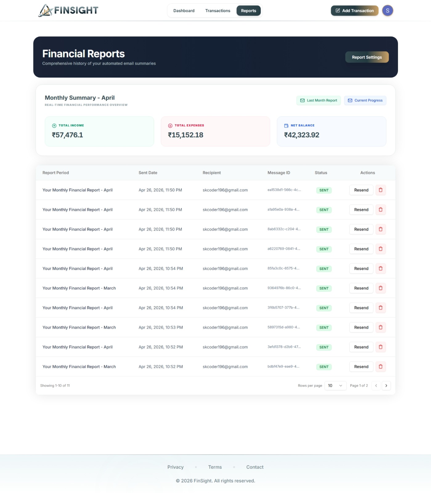 AI Finance Platform - Screenshot 3