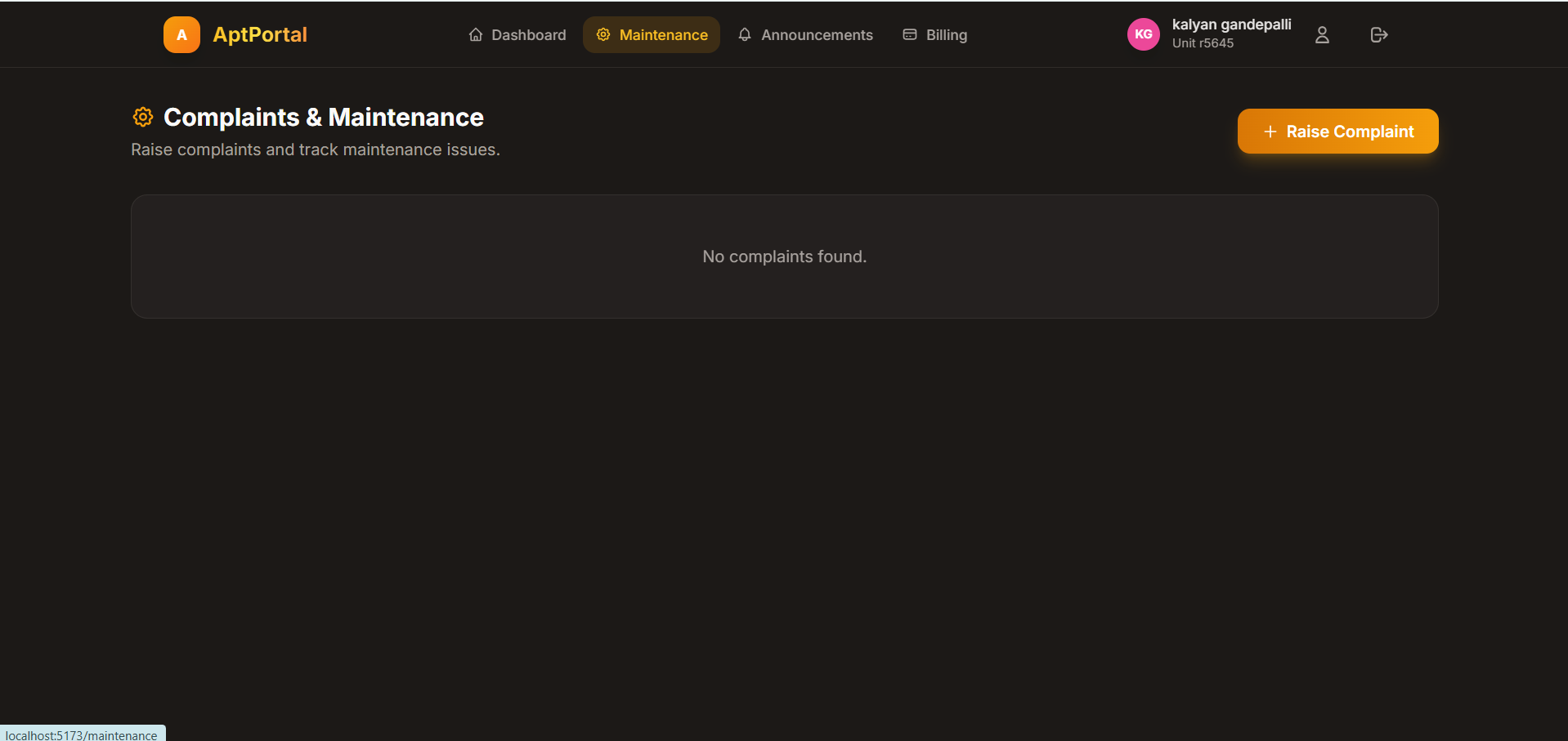 Apartment Billing and Management Portal - Screenshot 3