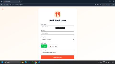 Full-Stack Food Delivery webapp - Screenshot 2