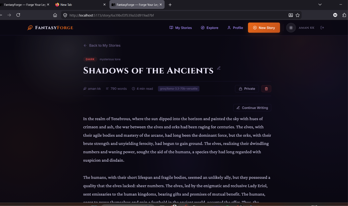 Fantasy Forge AI - Screenshot 2