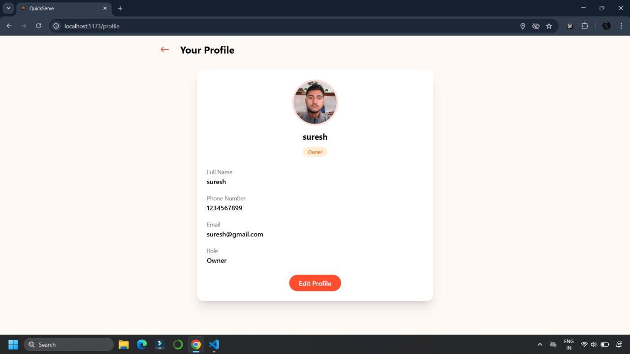Full-Stack Food Delivery webapp - Screenshot 4