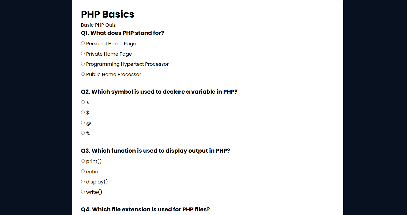 QuizMaster – Interactive Learning Platform - Screenshot 2